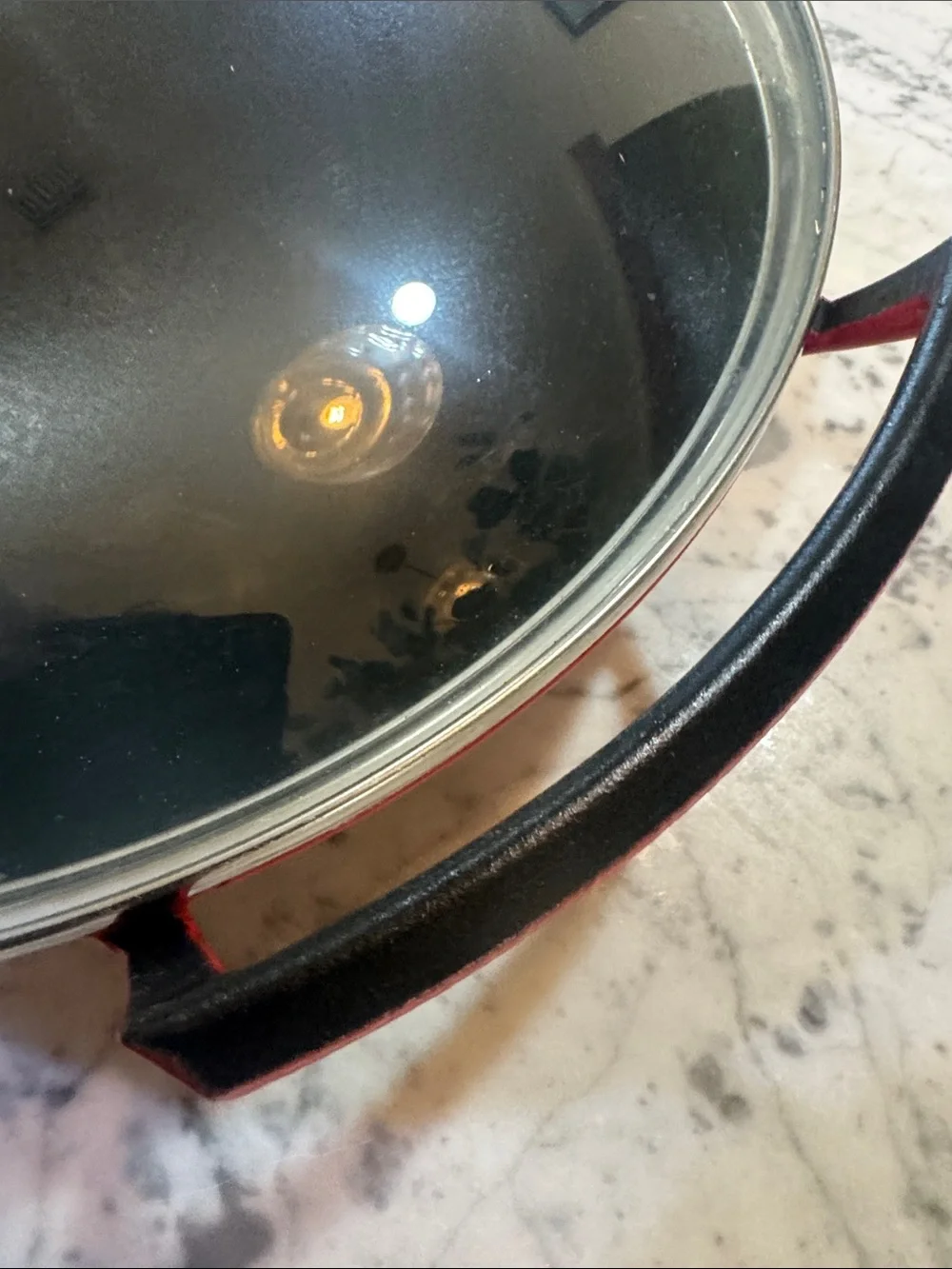 Le Creuset Red Cast Iron Wok